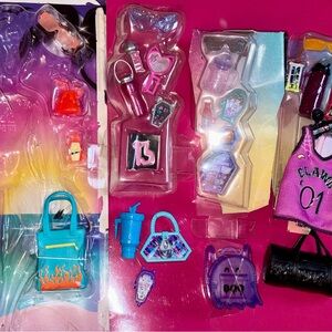 Lot Of Monster Doll Accessories (NO DOLLS): Tumblers, Purses, Bags, Etc NEW